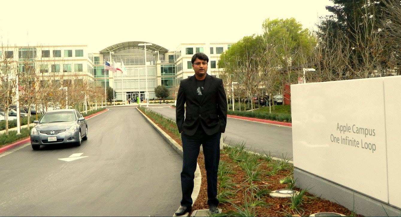 Ghulam Sarwar at Apple Campus, One Infinite Loop, Cupertino