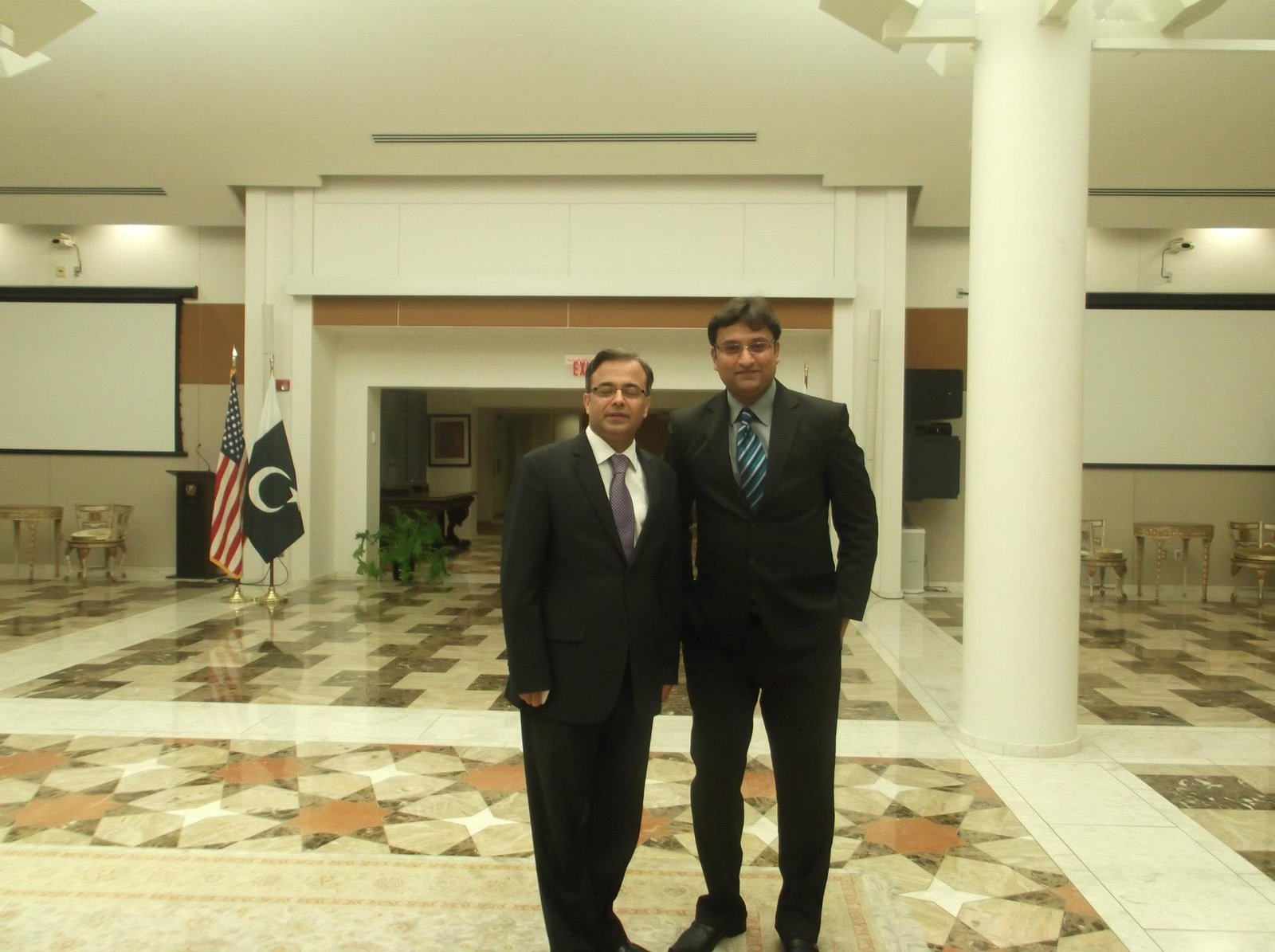 Ghulam Sarwar with H.E. Dr. Asad Majeed Khan, then Deputy Chief of Mission, Embassy of Pakistan to the USA